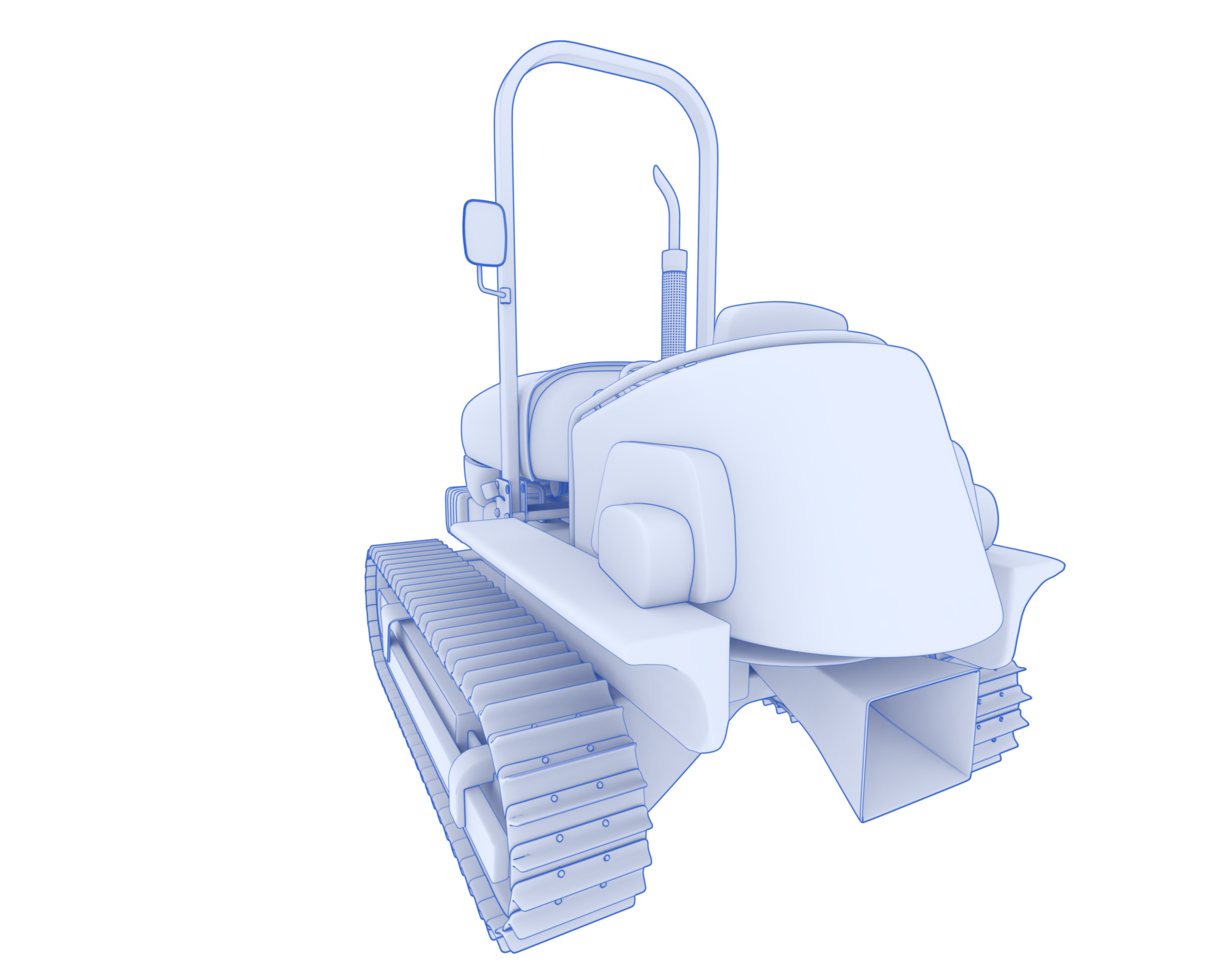 Mini crawler isolated on background. 3d rendering - illustration png