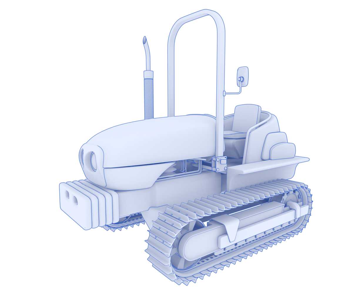 Mini crawler isolated on background. 3d rendering - illustration png