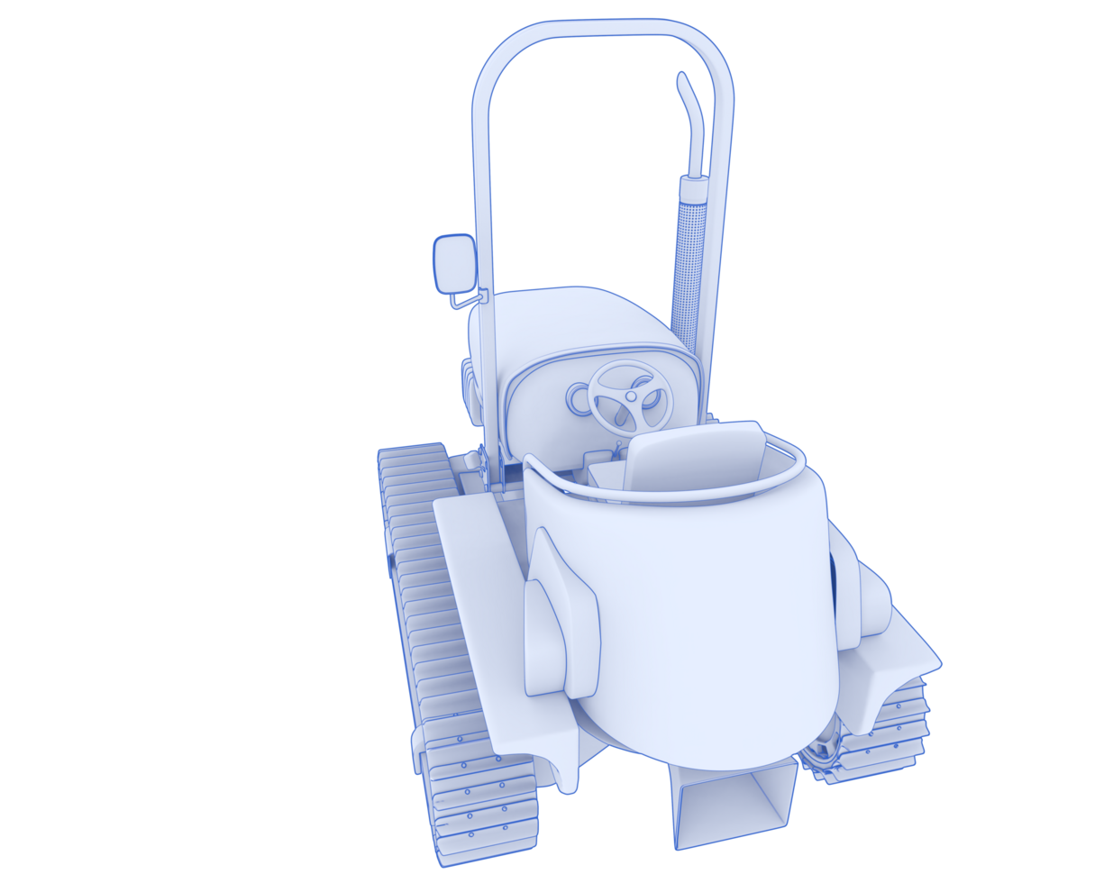 Mini crawler isolated on background. 3d rendering - illustration png