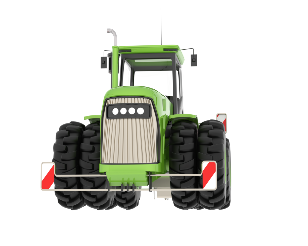 Large tractor isolated on background. 3d rendering - illustration png