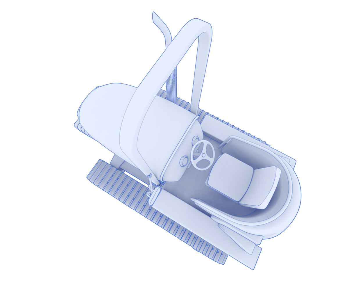 Mini crawler isolated on background. 3d rendering - illustration png