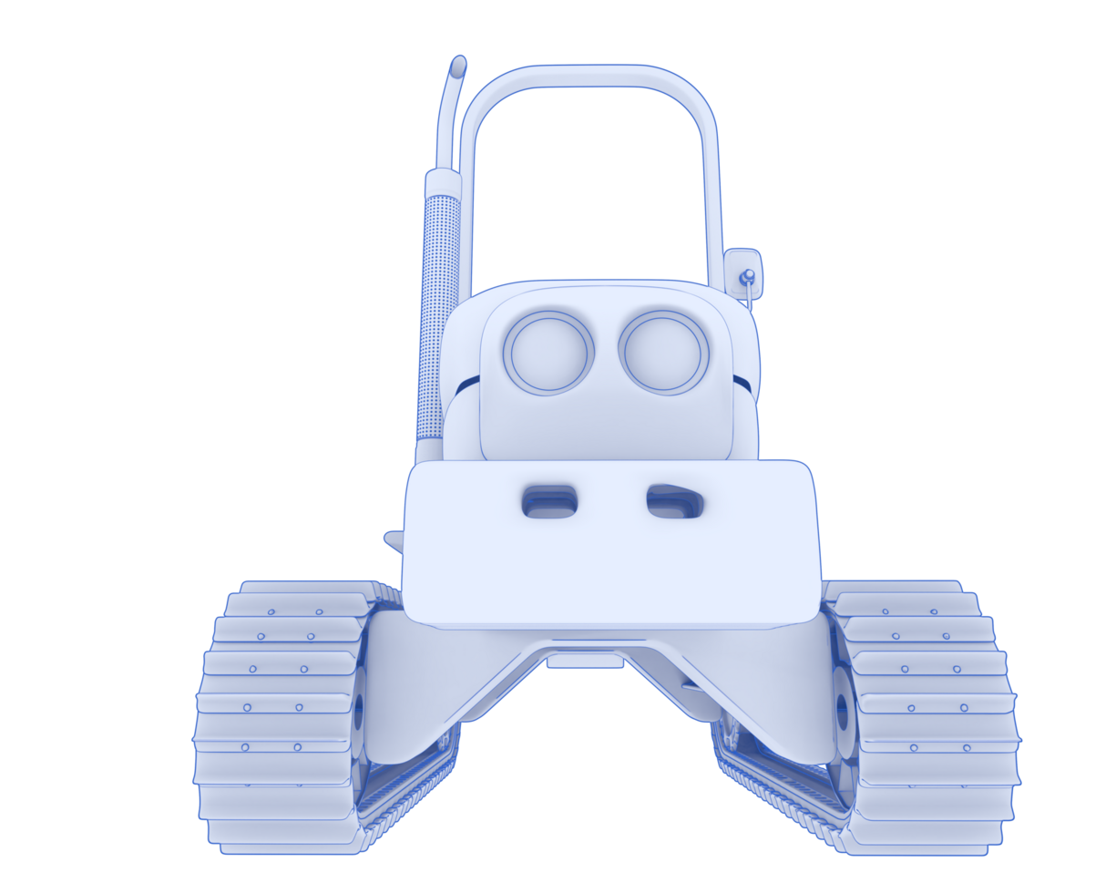 Mini crawler isolated on background. 3d rendering - illustration png
