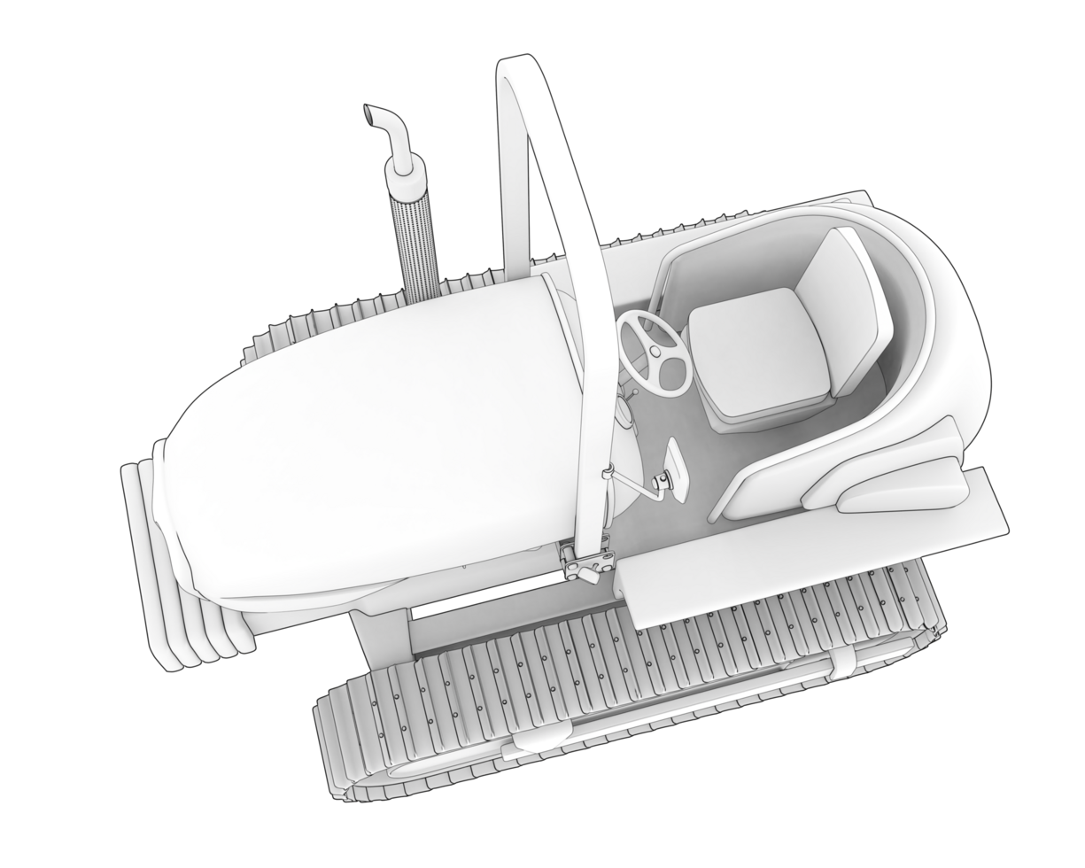 Mini crawler isolated on background. 3d rendering - illustration png