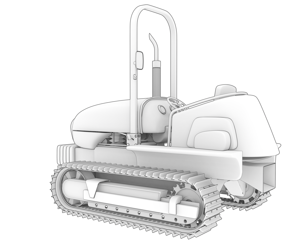 Mini crawler isolated on background. 3d rendering - illustration png