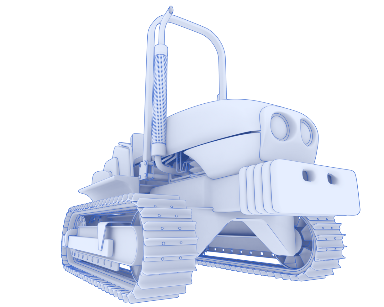 Mini crawler isolated on background. 3d rendering - illustration png