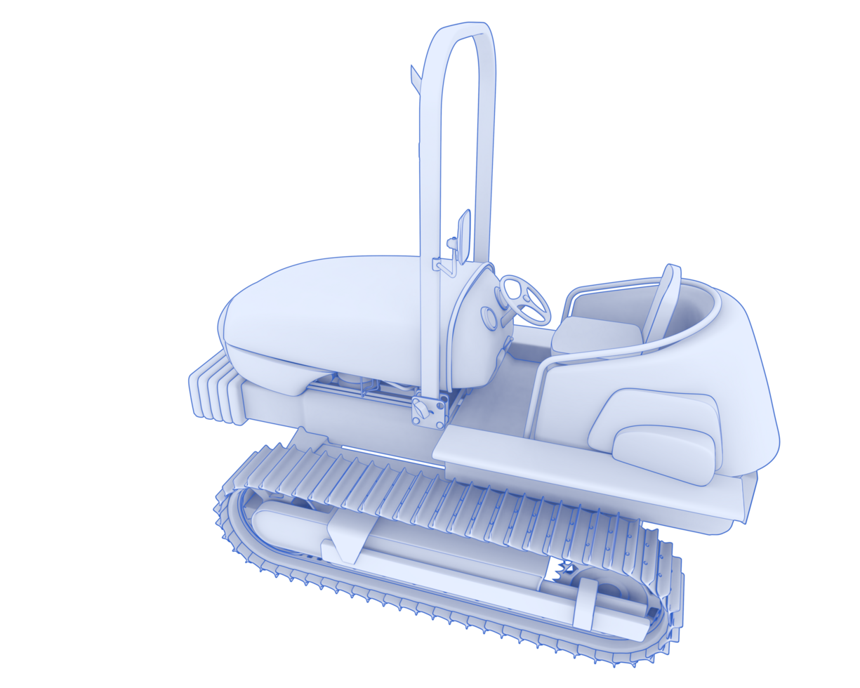 Mini crawler isolated on background. 3d rendering - illustration png