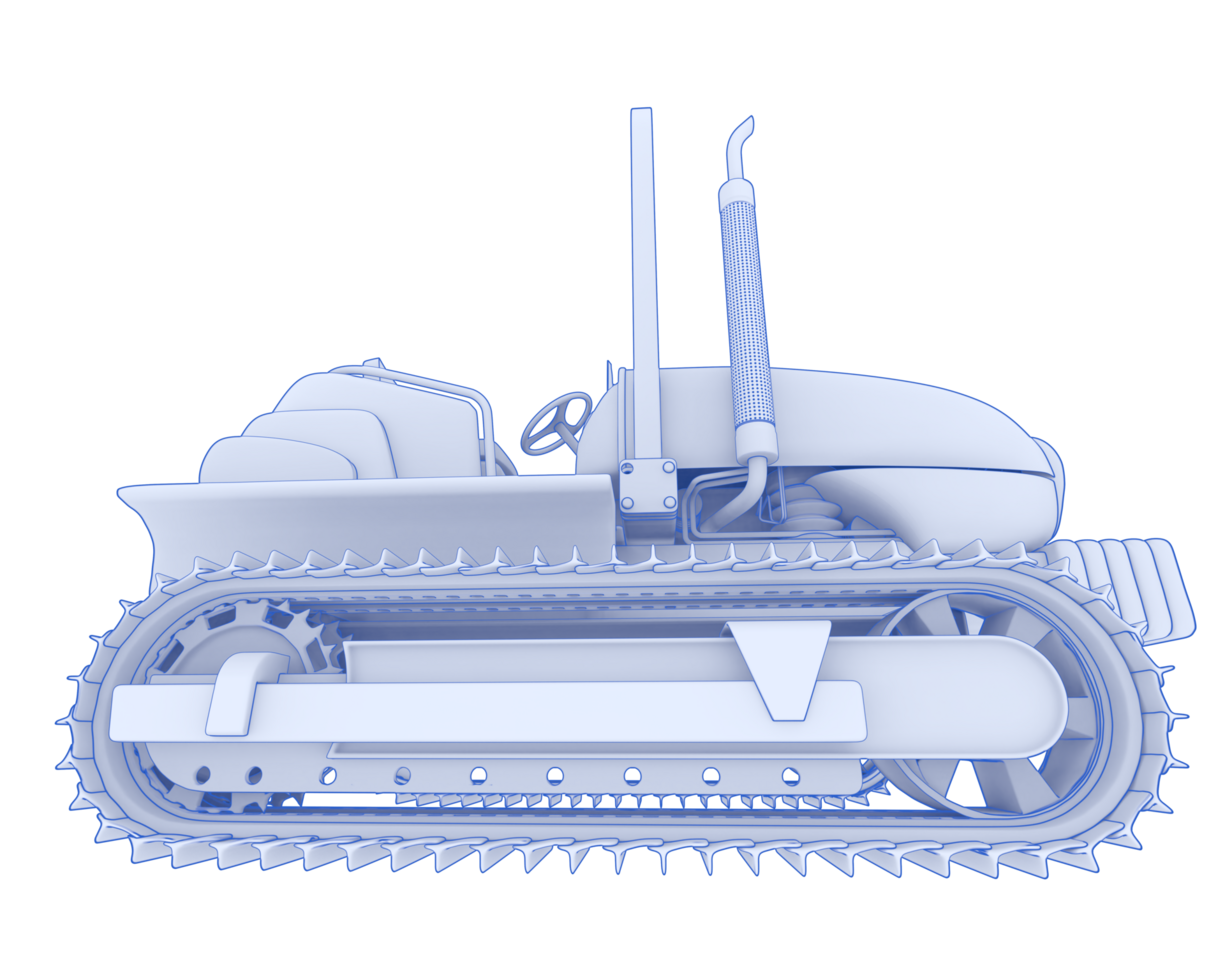 Mini crawler isolated on background. 3d rendering - illustration png