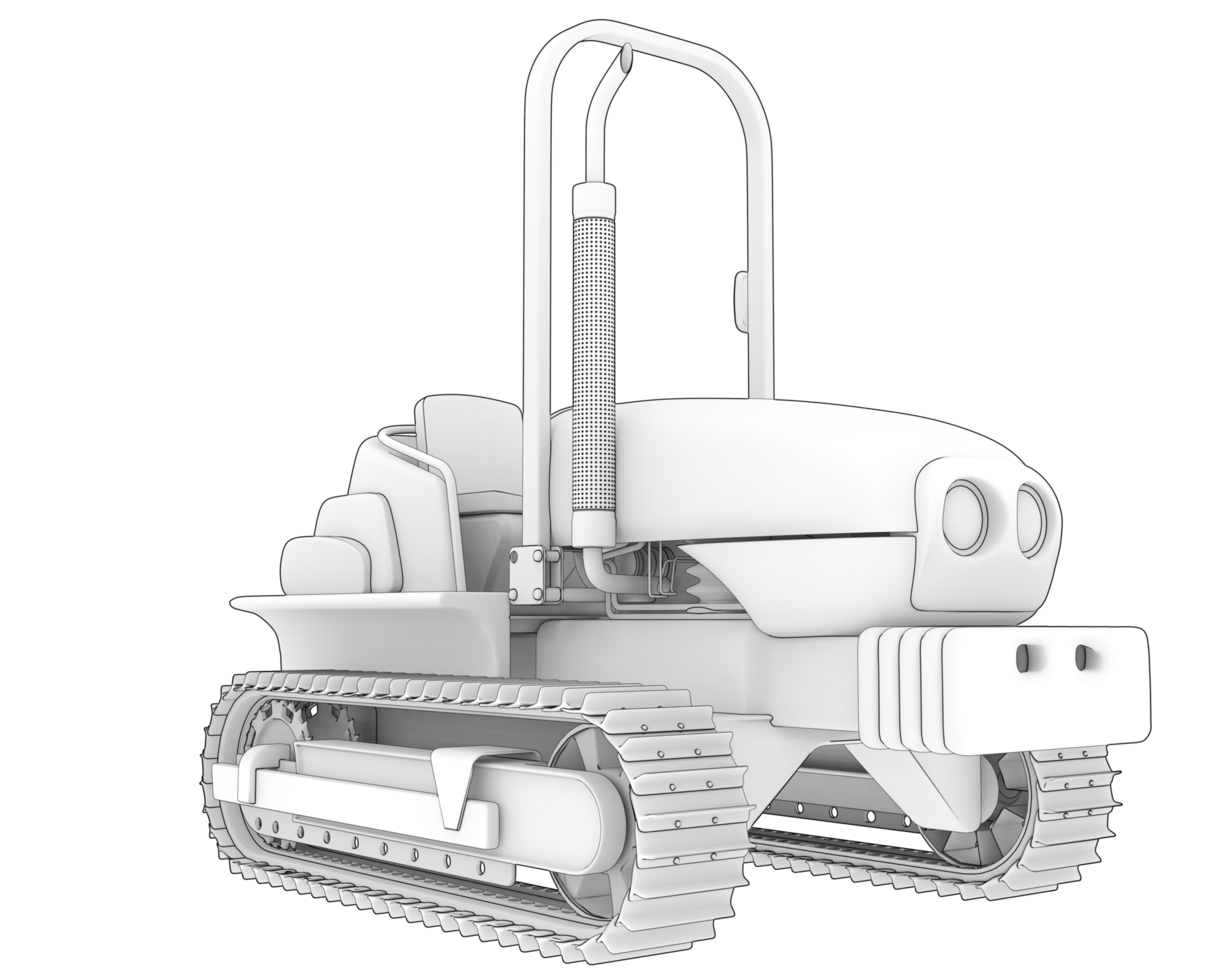 Mini crawler isolated on background. 3d rendering - illustration png