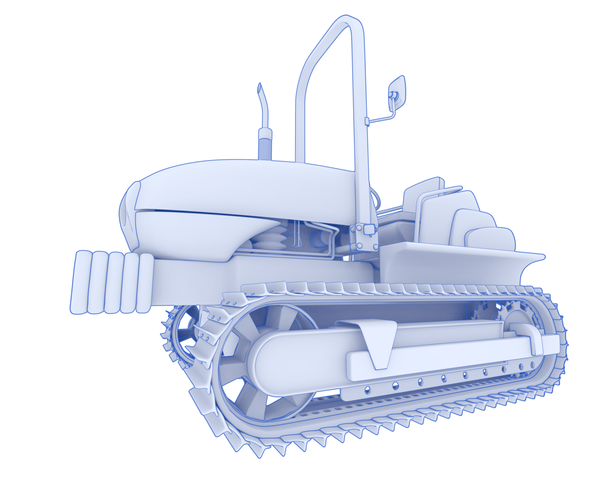 Mini crawler isolated on background. 3d rendering - illustration png