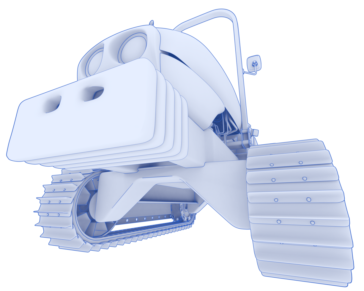 Mini crawler isolated on background. 3d rendering - illustration png