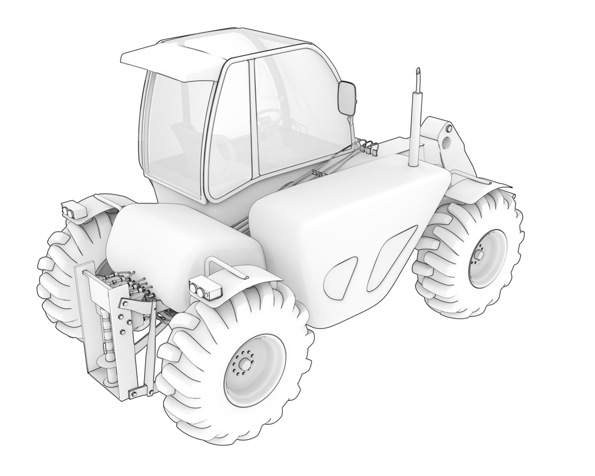 Wood cutting machine isolated on background. 3d rendering - illustration png