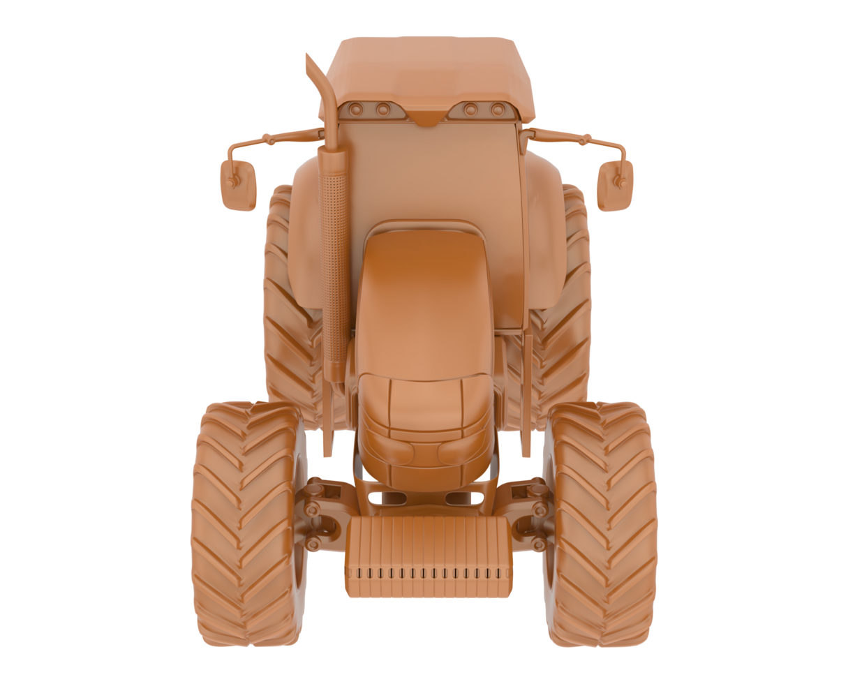 Big farming vehicle isolated on background. 3d rendering - illustration png