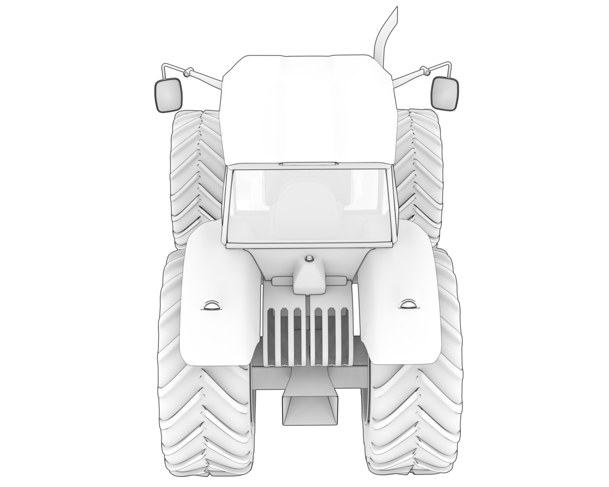 Big farming vehicle isolated on background. 3d rendering - illustration png