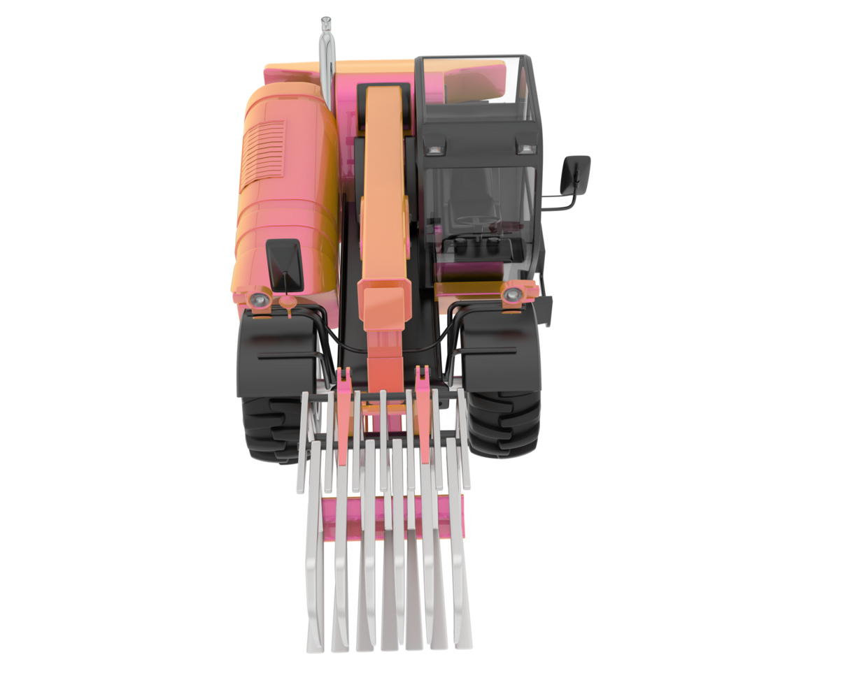 Forest machine isolated on background. 3d rendering - illustration png