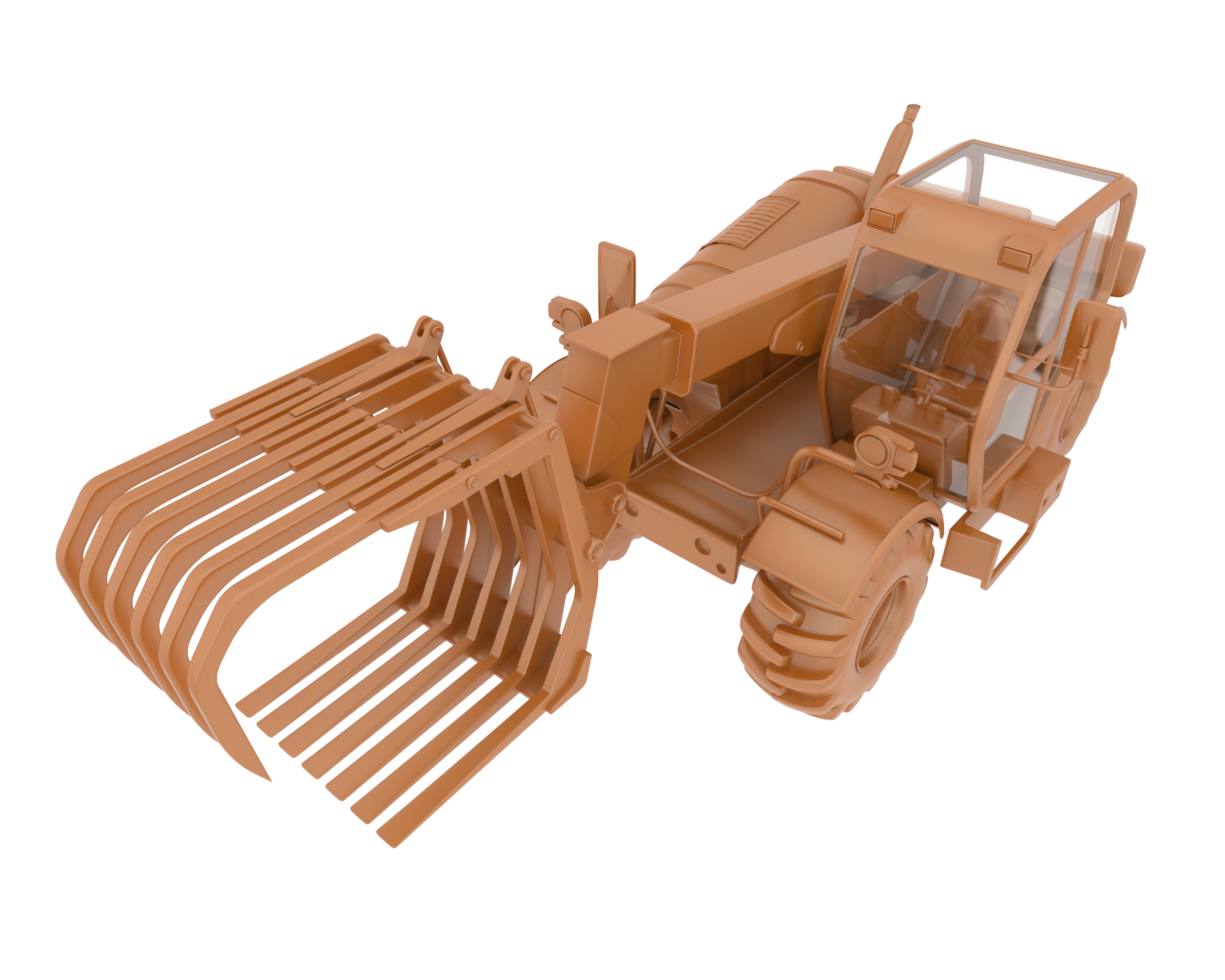 Forest machine isolated on background. 3d rendering - illustration png