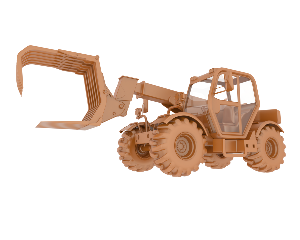 Forest machine isolated on background. 3d rendering - illustration png