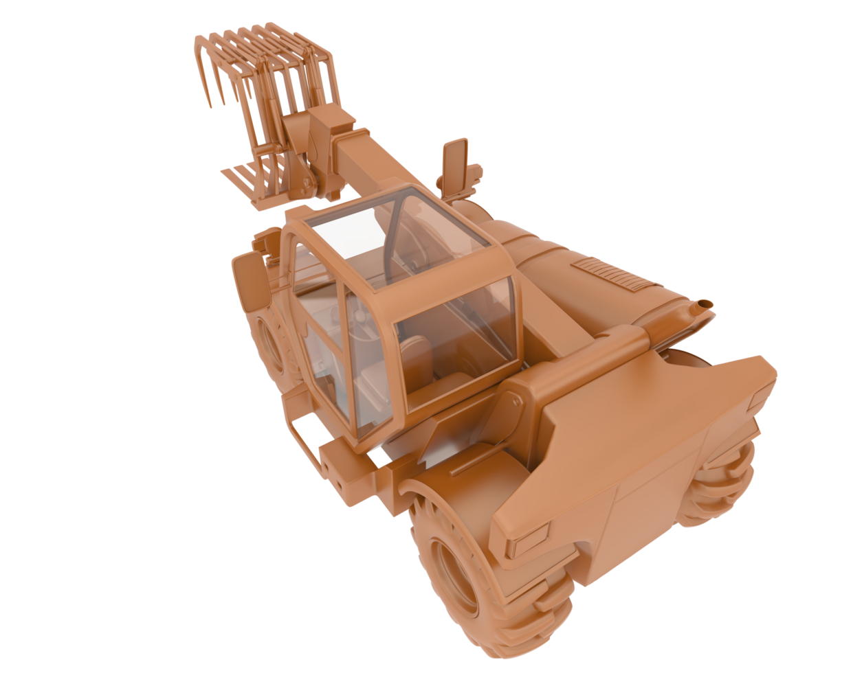 Forest machine isolated on background. 3d rendering - illustration png