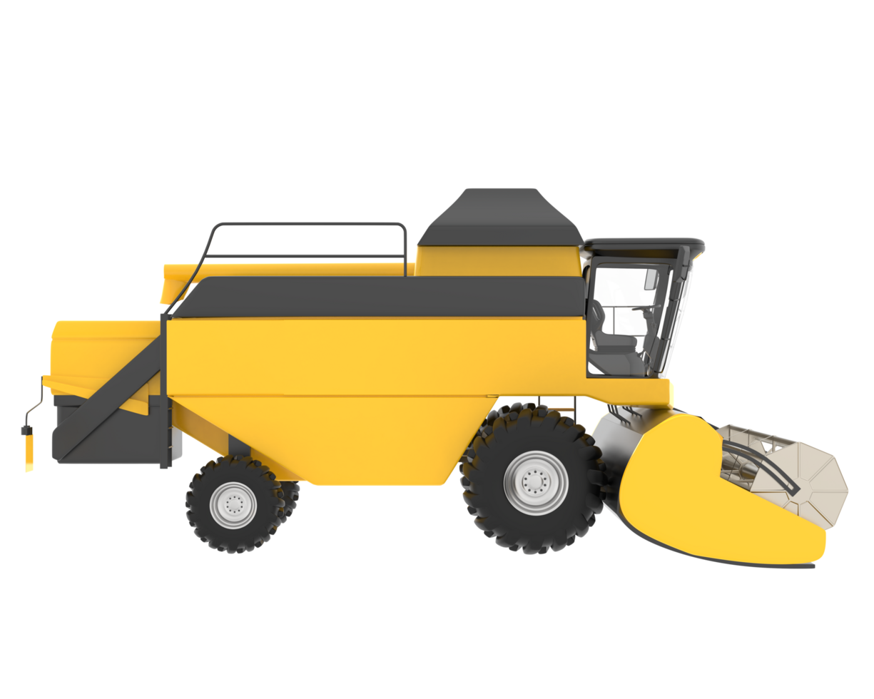 Harvester isolated on background. 3d rendering - illustration png