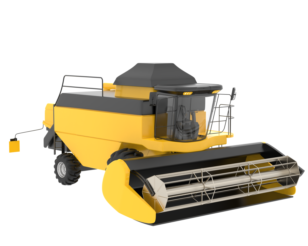 Harvester isolated on background. 3d rendering - illustration png
