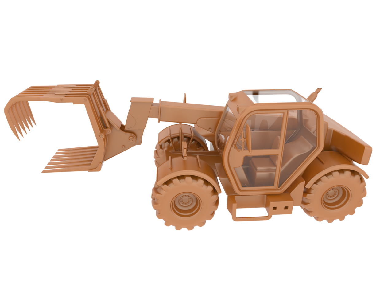 Forest machine isolated on background. 3d rendering - illustration png