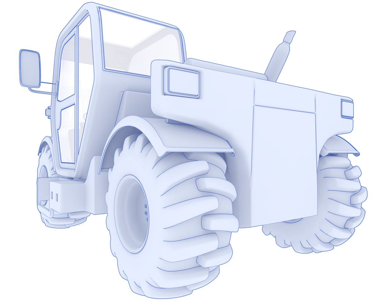 Forest machine isolated on background. 3d rendering - illustration png