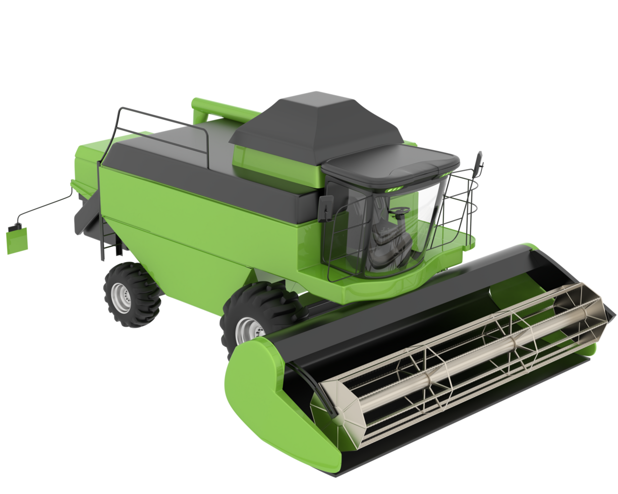 Harvester isolated on background. 3d rendering - illustration png