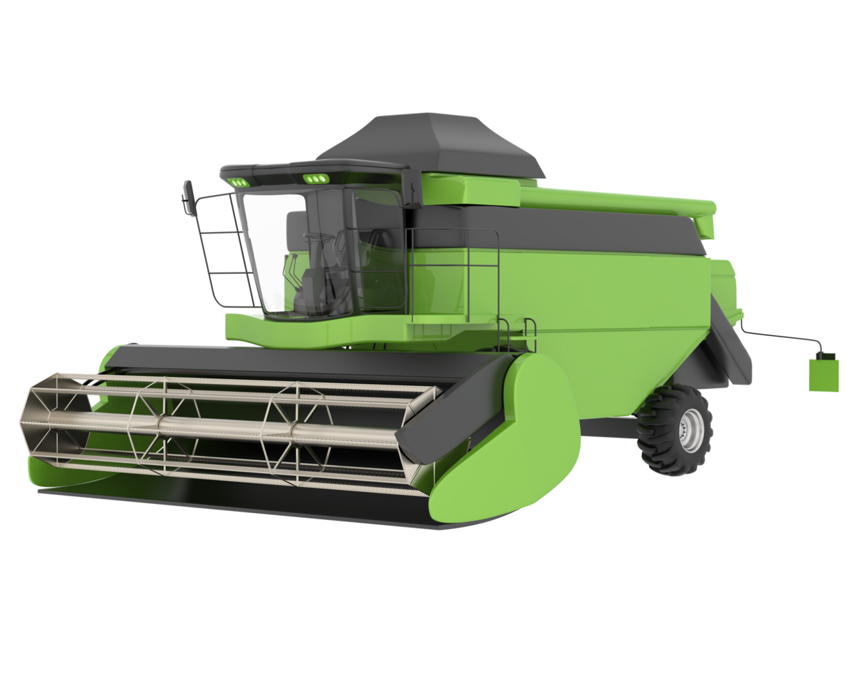 Harvester isolated on background. 3d rendering - illustration png