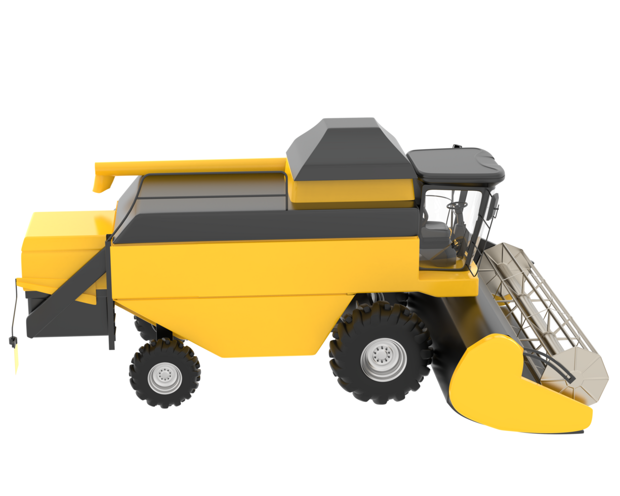 Harvester isolated on background. 3d rendering - illustration png