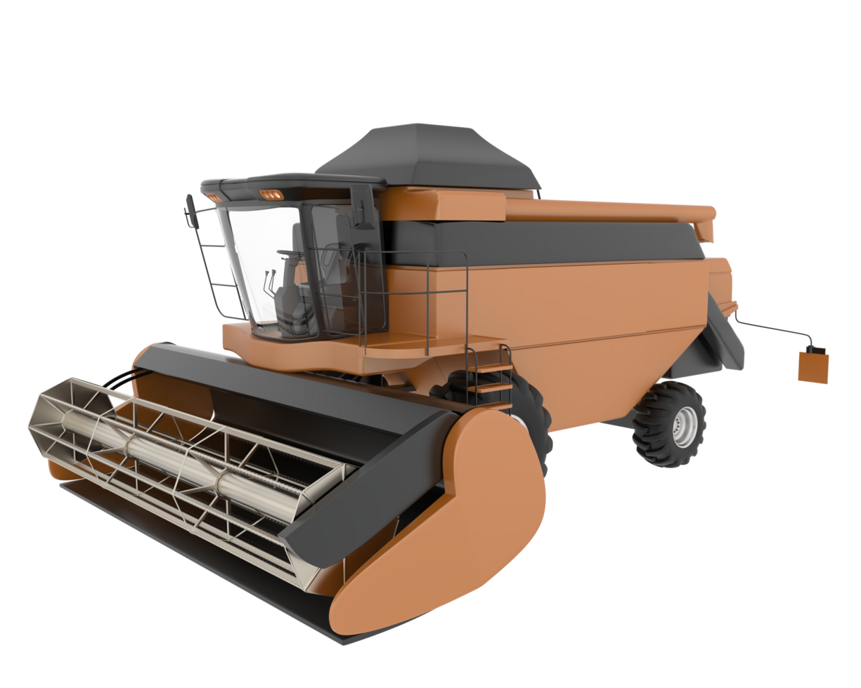 Harvester isolated on background. 3d rendering - illustration png