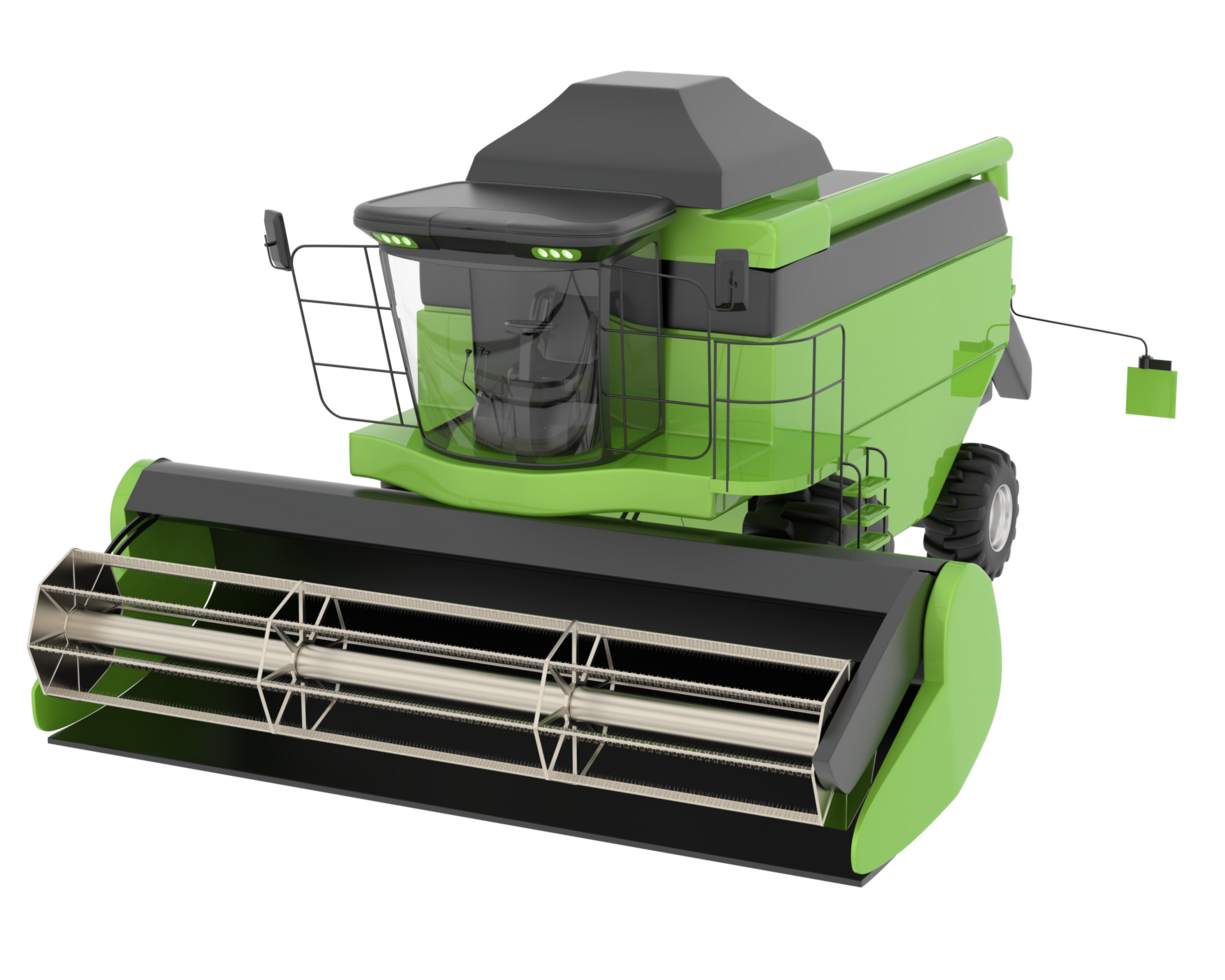 Harvester isolated on background. 3d rendering - illustration png