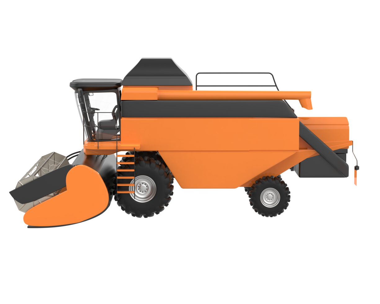 Harvester isolated on background. 3d rendering - illustration png