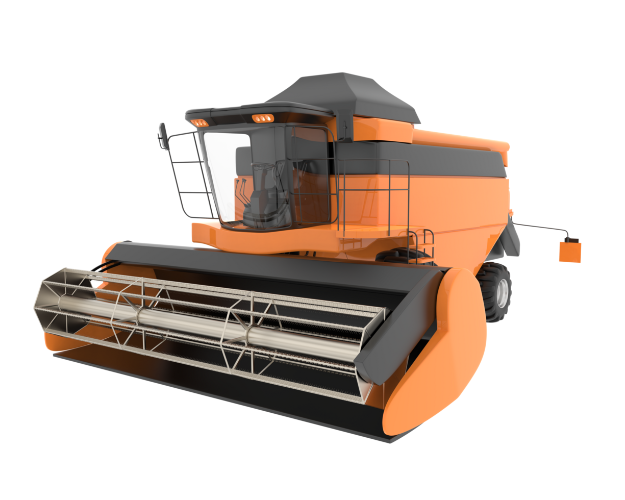 Harvester isolated on background. 3d rendering - illustration png