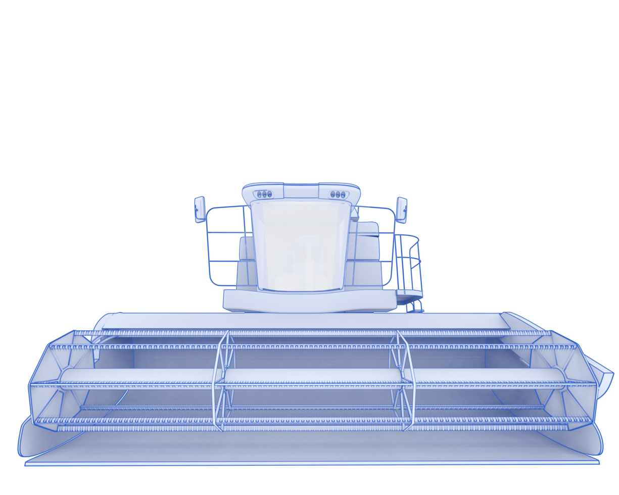 Harvester isolated on background. 3d rendering - illustration png