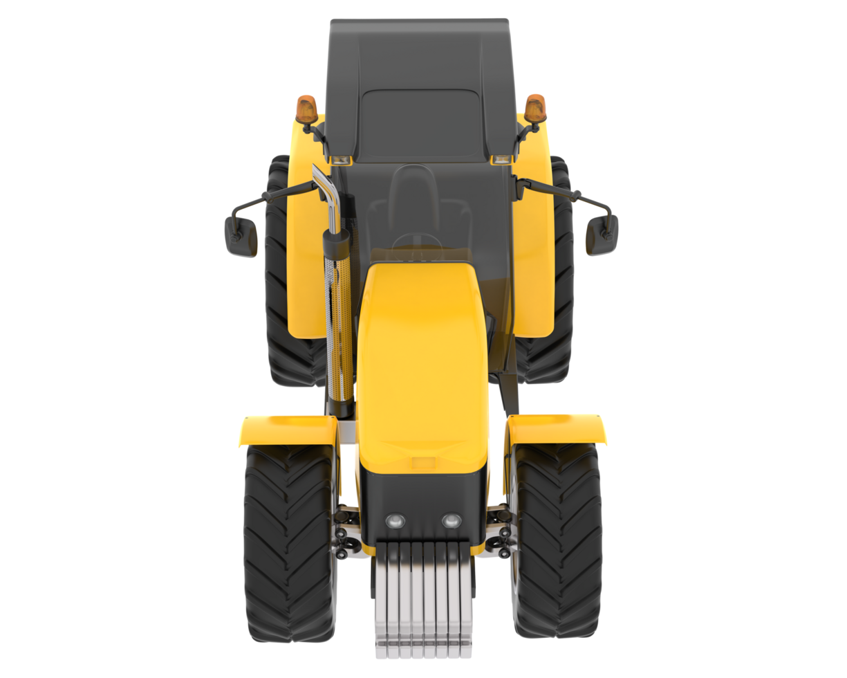 Big tractor isolated on background. 3d rendering - illustration png