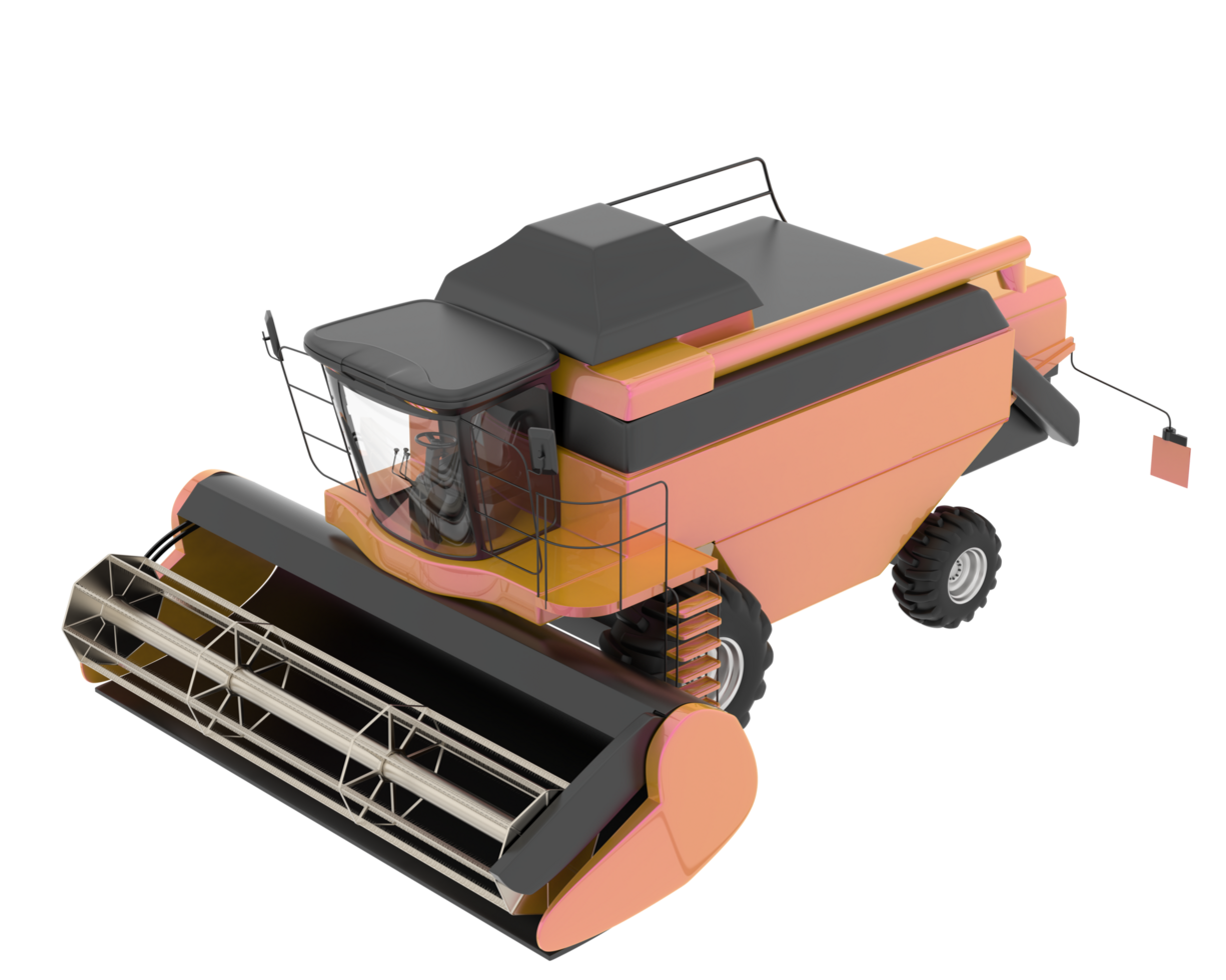 Harvester isolated on background. 3d rendering - illustration png