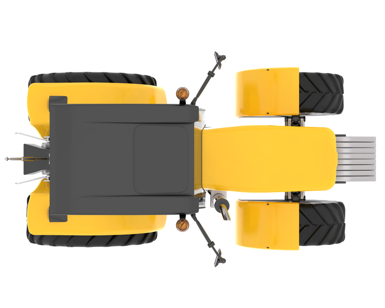 Big tractor isolated on background. 3d rendering - illustration png