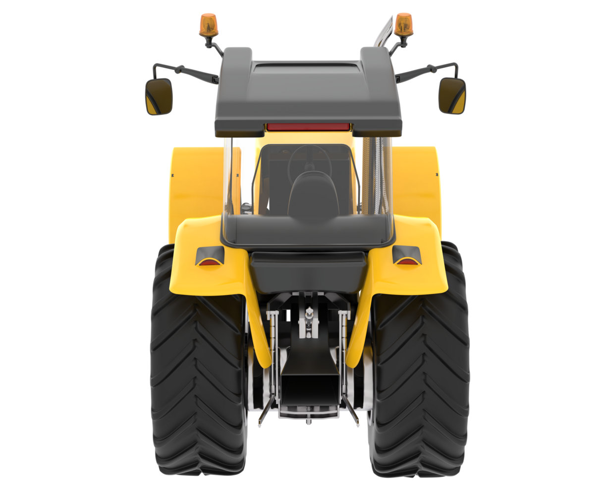 Big tractor isolated on background. 3d rendering - illustration png