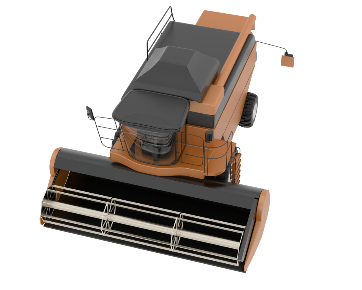 Harvester isolated on background. 3d rendering - illustration png