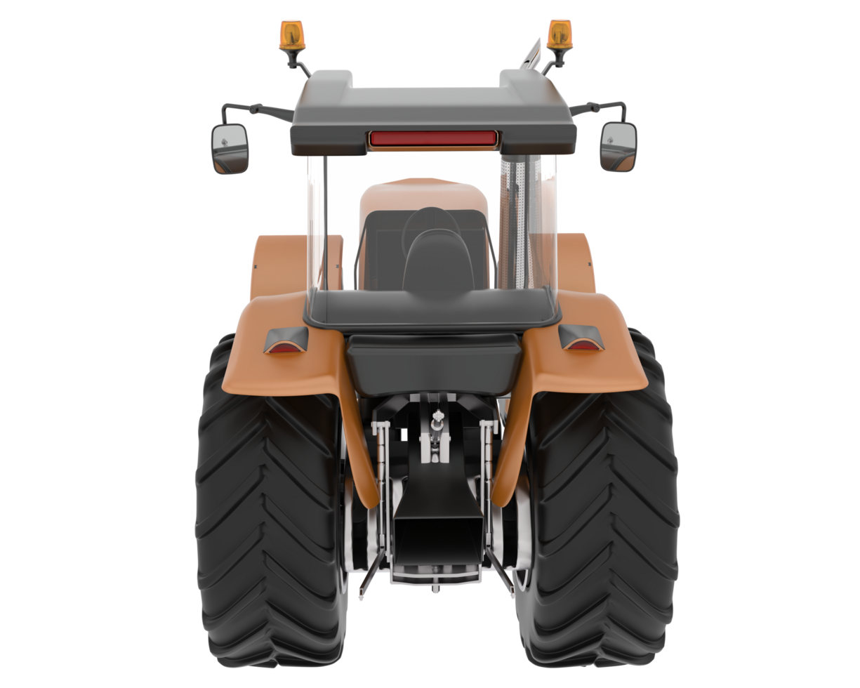 Big tractor isolated on background. 3d rendering - illustration png