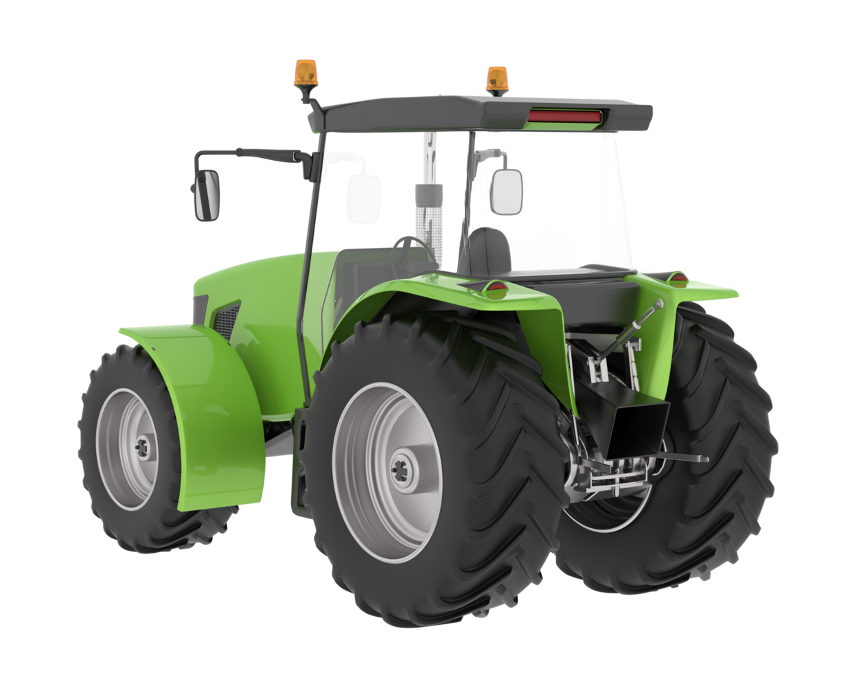 Big tractor isolated on background. 3d rendering - illustration png