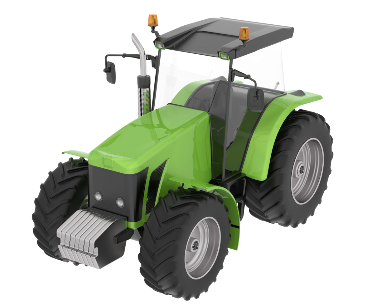 Big tractor isolated on background. 3d rendering - illustration png