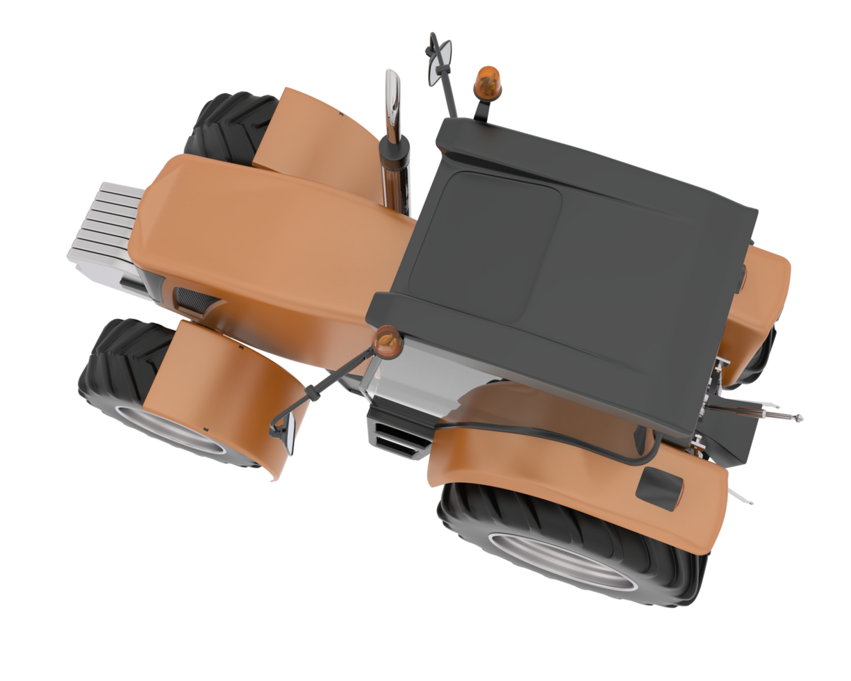 Big tractor isolated on background. 3d rendering - illustration png