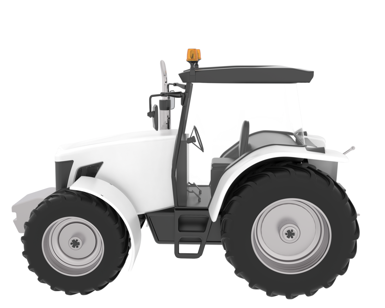 Big tractor isolated on background. 3d rendering - illustration png