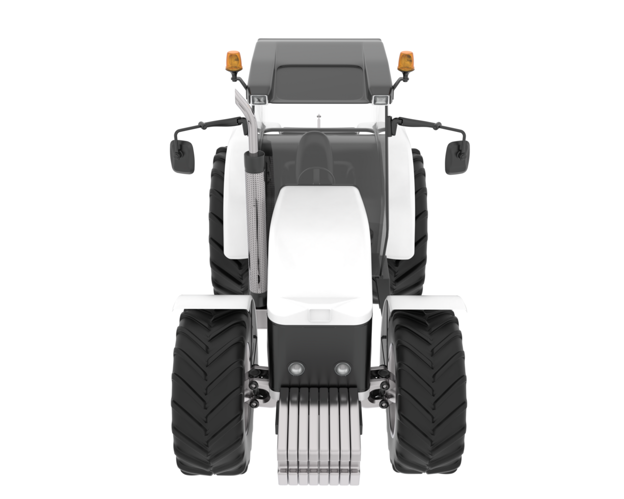 Big tractor isolated on background. 3d rendering - illustration png