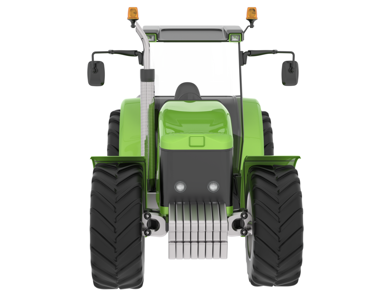 Big tractor isolated on background. 3d rendering - illustration png