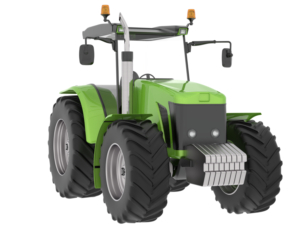 Big tractor isolated on background. 3d rendering - illustration png