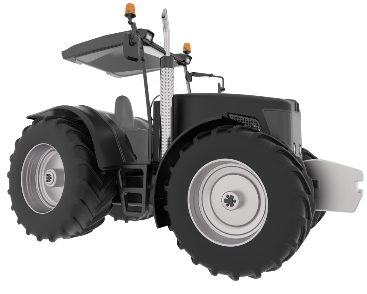 Big tractor isolated on background. 3d rendering - illustration png