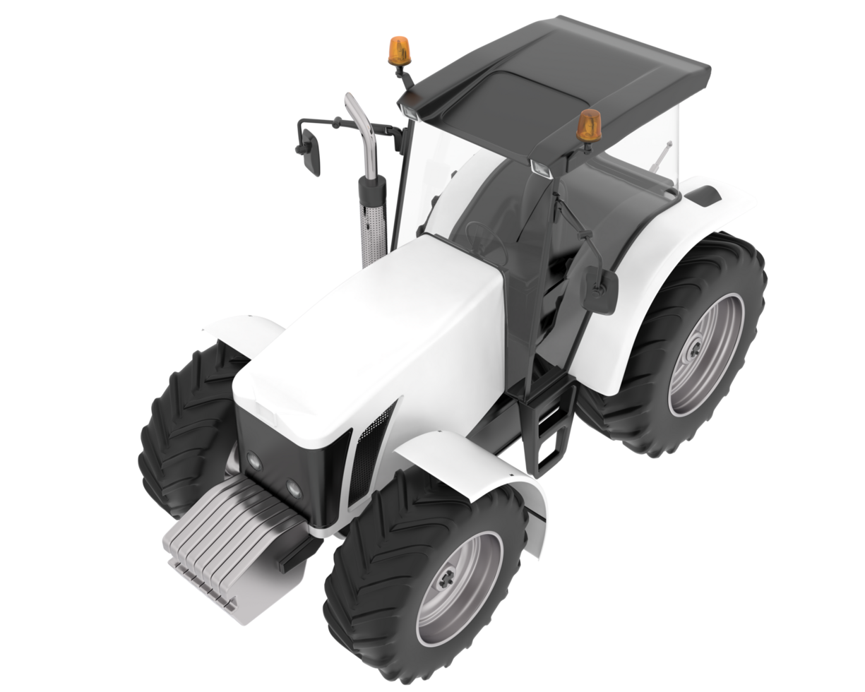 Big tractor isolated on background. 3d rendering - illustration png