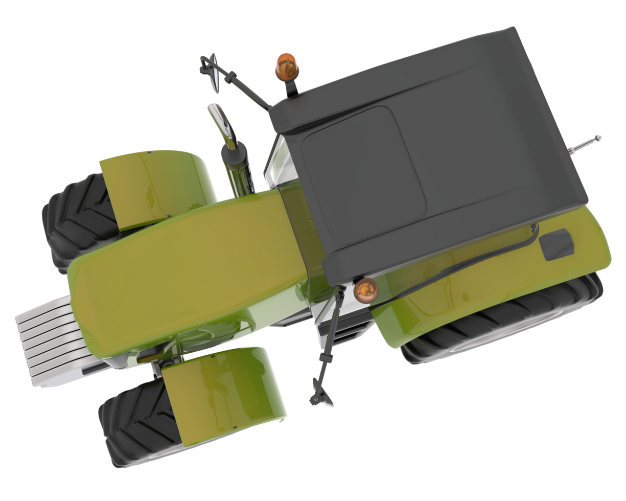Big tractor isolated on background. 3d rendering - illustration png