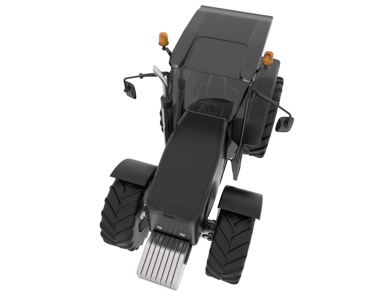 Big tractor isolated on background. 3d rendering - illustration png